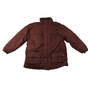 Stag Hill Haband Jacket Men's Large Red Heavy Winter Full‎ Zip Puffer Coat
